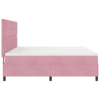 Boxspringbett mit Matratze Rosa 200x200 cm Samt