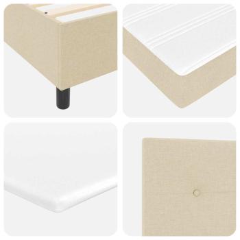 Boxspringbett mit Matratze Creme 90x200 cm Stoff