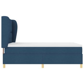 Boxspringbett mit Matratze - Blau, 160x200 cm, Stoff