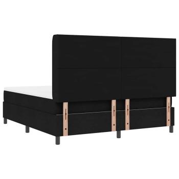 Boxspringbett mit Matratze Schwarz 180x200 cm Stoff