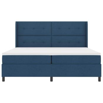 Boxspringbett mit Matratze & LED Blau 200x200 cm Stoff