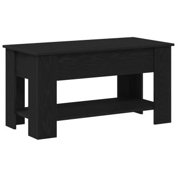 Schwarzer Eichen-Couchtisch - 101x49x52 cm Aus engineered Wood