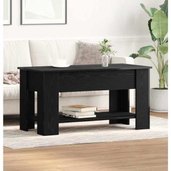Schwarzer Eichen-Couchtisch - 101x49x52 cm Aus engineered Wood