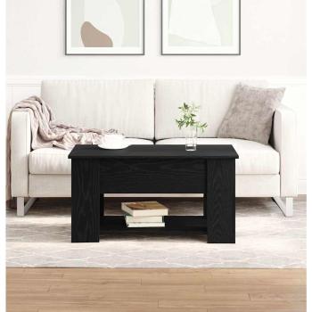 ARDEBO.de - Schwarzer Eichencouchtisch 79x49x41 cm aus Holzwerkstoff