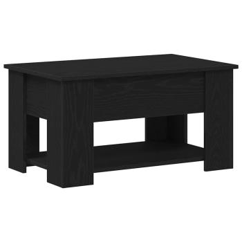 Schwarzer Eichencouchtisch 79x49x41 cm aus Holzwerkstoff