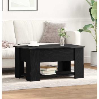 Schwarzer Eichencouchtisch 79x49x41 cm aus Holzwerkstoff