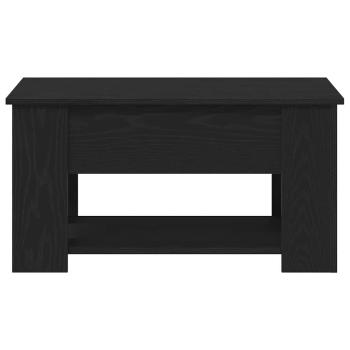 Schwarzer Eichencouchtisch 79x49x41 cm aus Holzwerkstoff