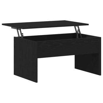 Schwarzer Eichenkaffee Tisch - 80 x 50,5 x 41,5 cm