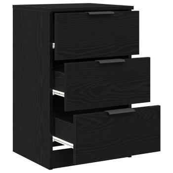Nachttische 2er Set Schwarze Eiche 40x65x65 cm Aus Holzwerkstoff