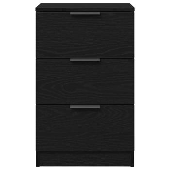 Nachttische 2er Set Schwarze Eiche 40x65x65 cm Aus Holzwerkstoff