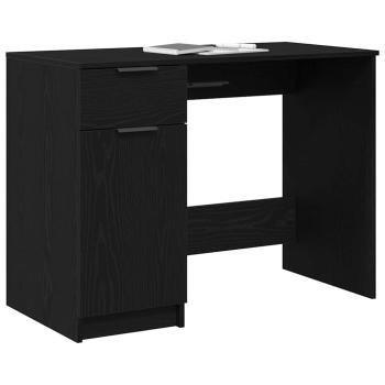 Schwarzer Eichen-Schreibtisch - 100x50x75 cm - Aus Holzwerkstoff