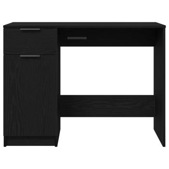 Schwarzer Eichen-Schreibtisch - 100x50x75 cm - Aus Holzwerkstoff