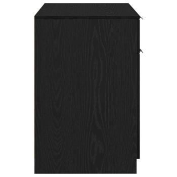 Schwarzer Eichen-Schreibtisch - 100x50x75 cm - Aus Holzwerkstoff