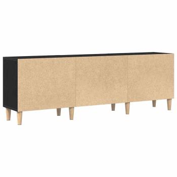 TV-Ständer - Schwarzer Eichenholz, 150x30x50 cm, Aus Holzwerkstoff