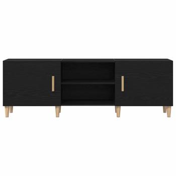 TV-Ständer - Schwarzer Eichenholz, 150x30x50 cm, Aus Holzwerkstoff