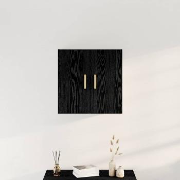 Schwarzer Eichen-Wandschrank - 60x30x60 cm, Hergestellt aus Holzwerkstoff