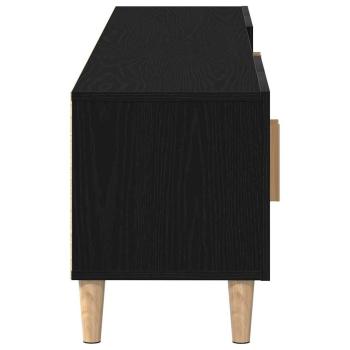 TV Schrank Schwarz Eiche 180x31,5x40 cm Holzwerkstoff