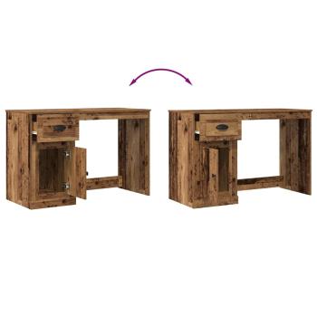 Schreibtisch mit Stauraum Altholz 50x115x75 cm Ingenieurbau