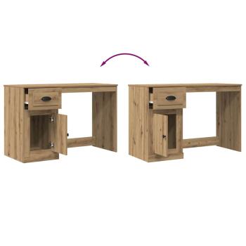 Schreibtisch mit Aufbewahrung Artisan Eiche 50x115x75 cm Holzwerkstoff