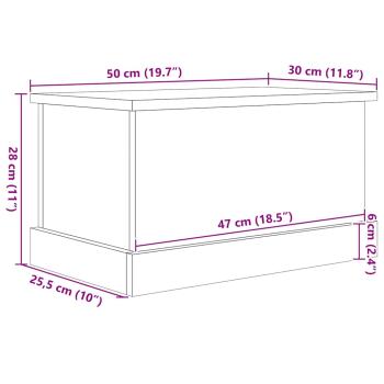 Aufbewahrungsbox Schwarze Eiche 50x30x28 cm Werkstoff