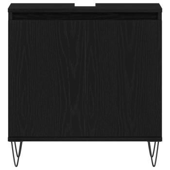 Waschbeckenunterschrank Schwarze Eiche 58x33x60 cm Holzwerkstoff