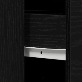 Waschbeckenschrank mit Tür Schwarz Eichen-Optik 65 x 33 x 60 cm