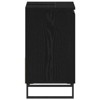Waschbeckenunterschrank Schwarz Eiche 65x33x60 cm Holzwerkstoff