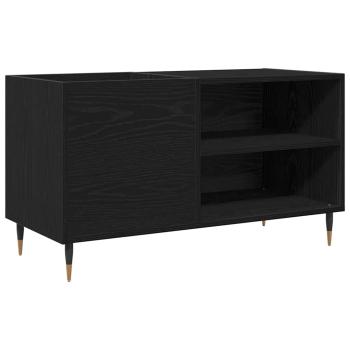 Record Cabinet Schwarz Eiche 84,5x38x48 cm Holzwerkstoff