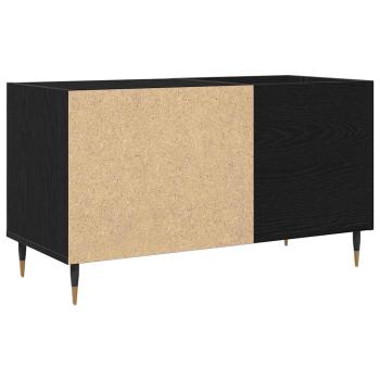 Record Cabinet Schwarz Eiche 84,5x38x48 cm Holzwerkstoff