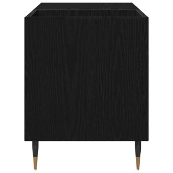 Record Cabinet Schwarz Eiche 84,5x38x48 cm Holzwerkstoff