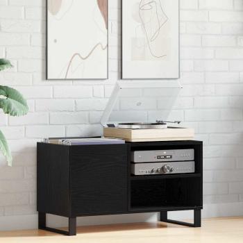 ARDEBO.de - Plattenschrank Schwarz Eiche 84,5x38x48 cm Holzwerkstoff