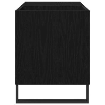Plattenschrank Schwarz Eiche 84,5x38x48 cm Holzwerkstoff