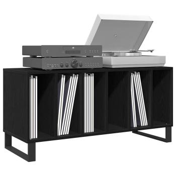 Record Cabinet Schwarz Eiche 100x38x48 cm Werkstoff
