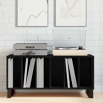 Record Cabinet Schwarz Eiche 100x38x48 cm Werkstoff