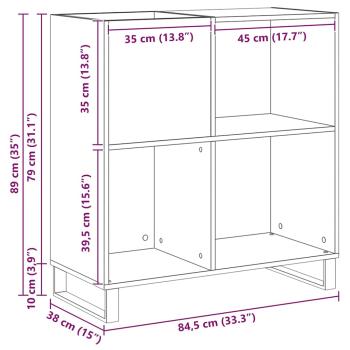 Record Cabinet Artisan Oak 84,5x38x89 cm Holzwerkstoff