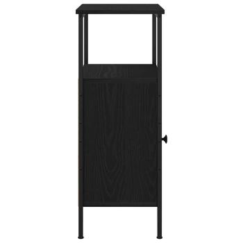 Nachttische 2 Stück Schwarz Eiche 41x31x80 cm Ingenieurohholz