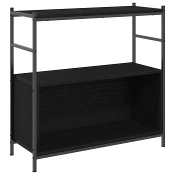 Bücherregal Schwarz Eiche 80x30x78,5 cm Holzwerkstoff