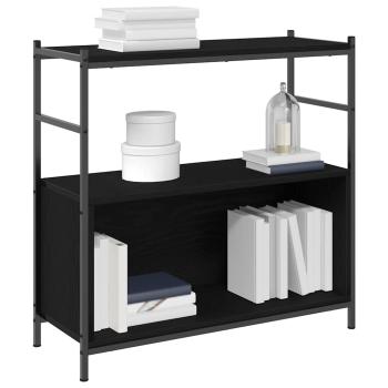 Bücherregal Schwarz Eiche 80x30x78,5 cm Holzwerkstoff