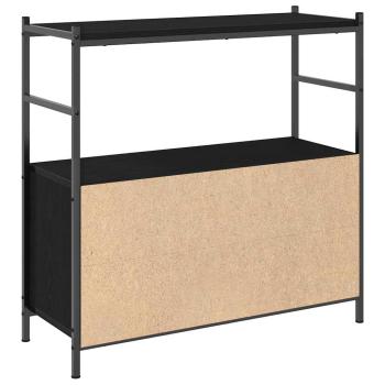 Bücherregal Schwarz Eiche 80x30x78,5 cm Holzwerkstoff