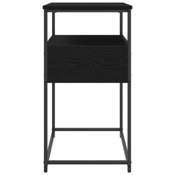 Konsole Tisch Schwarze Eiche 75x40x75 cm engineered Holz und Stahl