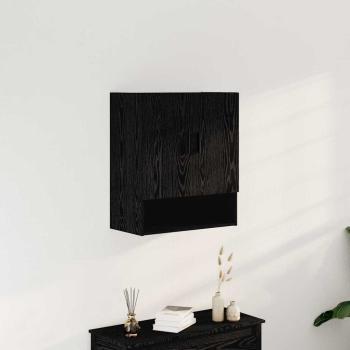 ARDEBO.de - Wandschrank schwarz Eiche 60x31x70 cm Holzwerkstoff