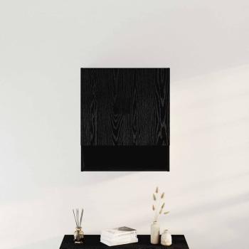 Wandschrank schwarz Eiche 60x31x70 cm Holzwerkstoff