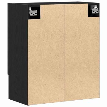 Wandschrank schwarz Eiche 60x31x70 cm Holzwerkstoff