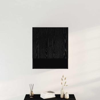 Wandregal Schwarz Eiche 60x31x70 cm Werkstoff