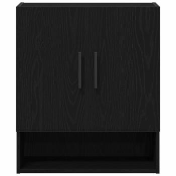 Wandregal Schwarz Eiche 60x31x70 cm Werkstoff