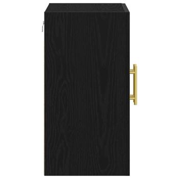 Wandregal Schwarz Eiche 60x31x70 cm Holzwerkstoff