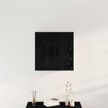 ARDEBO.de - Wandregal Schwarzes Eichenholz 60x31x60 cm Engineered Wood