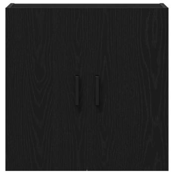 Wandregal Schwarzes Eichenholz 60x31x60 cm Engineered Wood