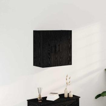 ARDEBO.de - Wandregal Schwarz Eiche 60x31x60 cm Holzwerkstoff