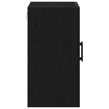 Wandregal Schwarz Eiche 60x31x60 cm Holzwerkstoff
